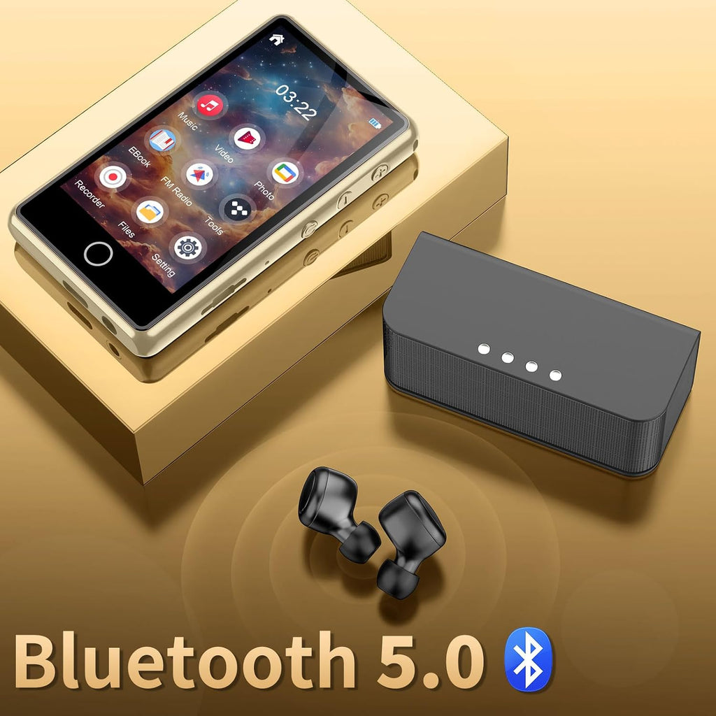 MUSICOZY 80GB MP3 Player with Bluetooth 3″Full Video Format Music Player Portable MP4 Media Player with Built-in Speaker FM Radio Video E-Book Recording for Students Sports. Expandable up to 512GB