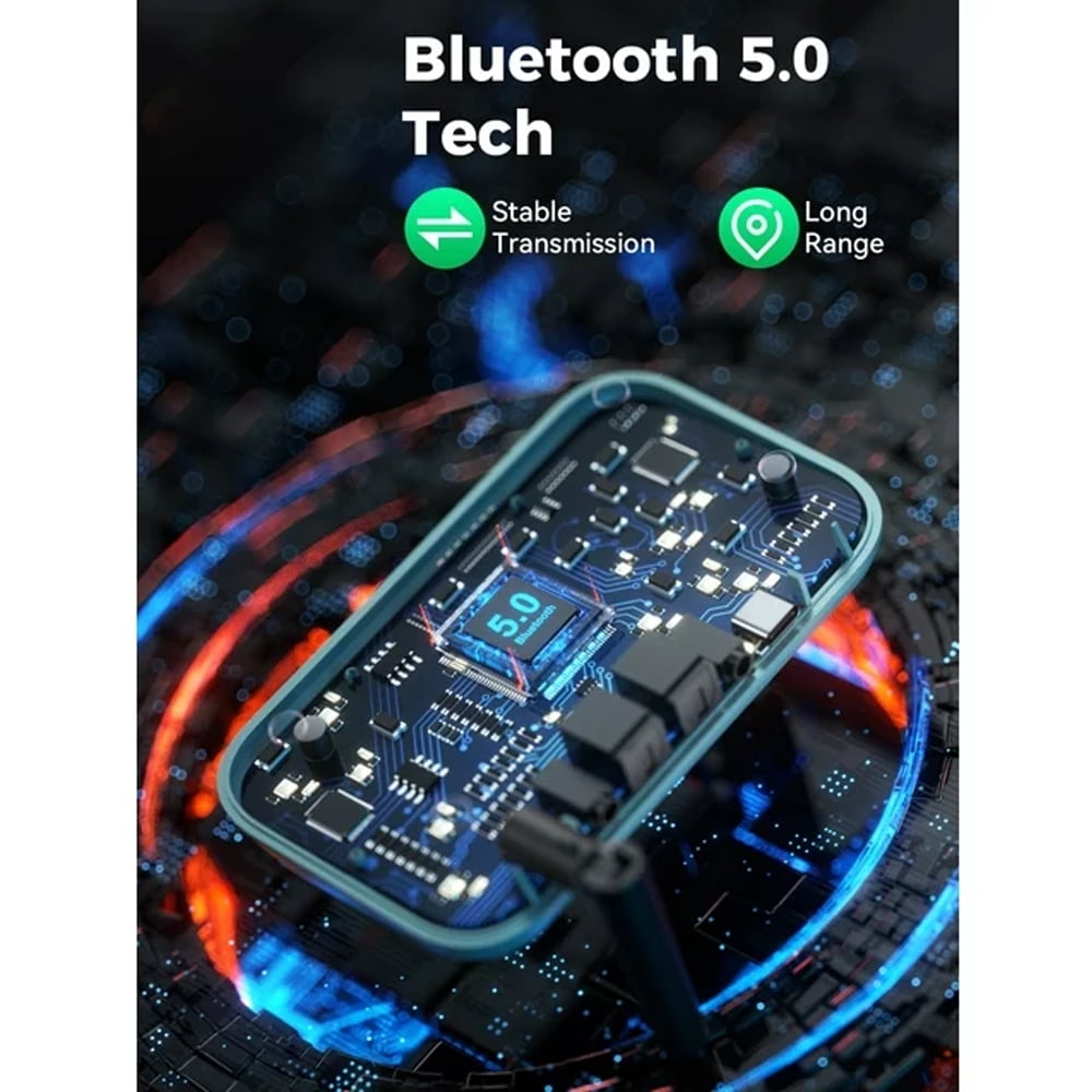 MUSICOZY Bluetooth 5.2 Transmitter Receiver Long Range Bluetooth Audio Adapter Wireless Music Receiver with Dual Channel 3.5mm Aux RCA Port for Home Stereo Laptop Speakers