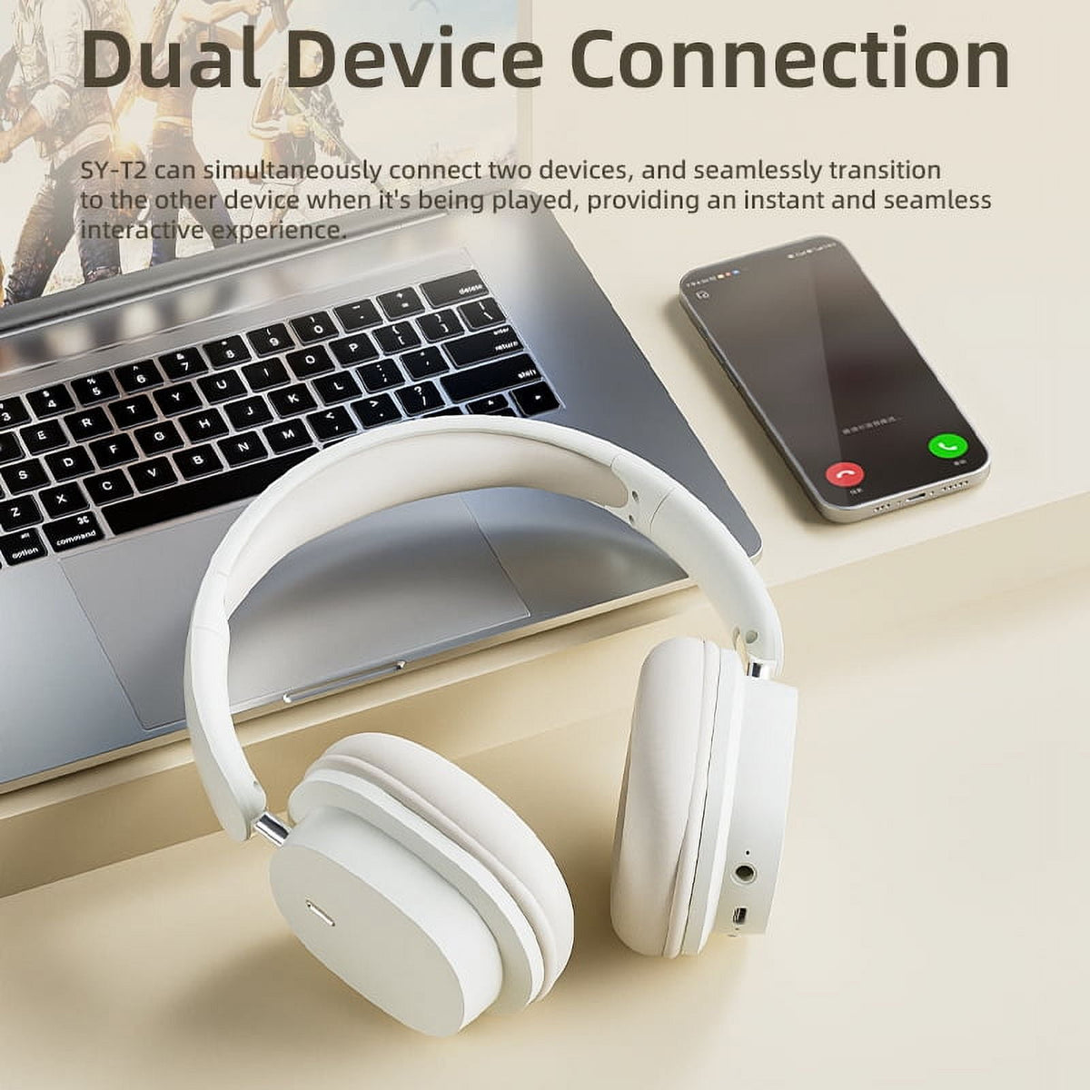 Wireless Bluetooth Headphones Over Ear Hi-Fi Stereo Wireless Headphones Foldable/Wired/Wireless with Microphone/TF Available for TV Travel Home Office Headset Quick Charge 20 Hours Playtime Black
