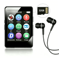 32GB MP3 Player Mini Digital Walkmen Portable MP4 Bluetooth Stereo Speaker HiFi Music Player Multifunction MP3 with Recording E-Book Alarm Clock Video Photo Supports up to 128GB Running Walking