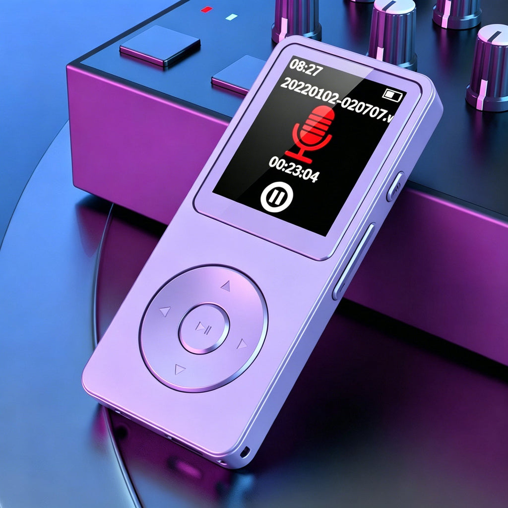 MUSICOZY MP3 Player with Bluetooth and 64GB Hi-Fi Music Player with Built-in Speaker Earphones Voice-Activated Recording MP3 Players with FM/E-Book/Video Supports up to 128GB for Kids Running Walking