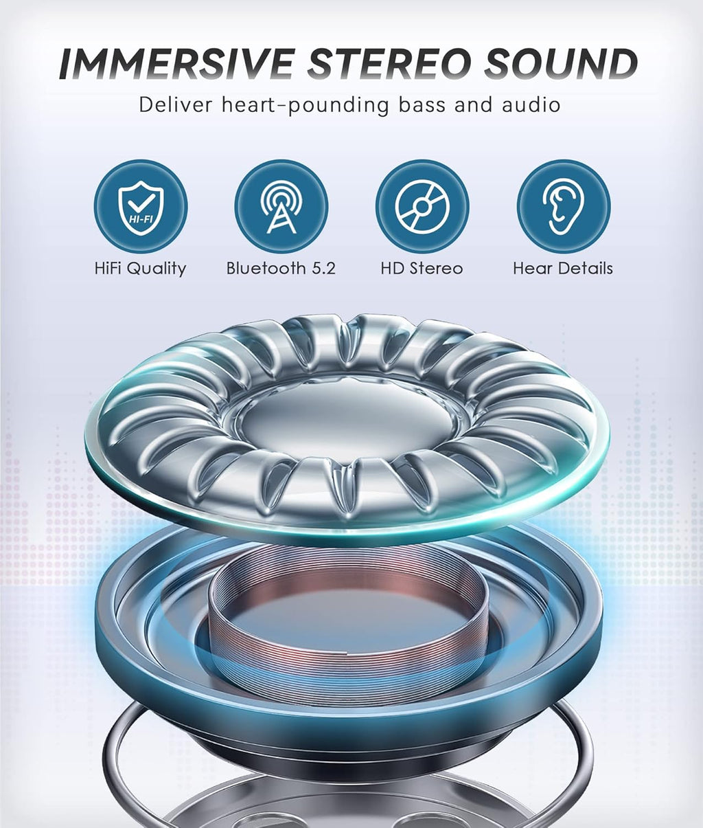 MUSICOZY Bluetooth 5.2 Sleep Headphones  Wireless Headband Headphones with HD Stereo Speakers