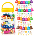 CEDQ ABC Alphabet Learning Toys for Baby 3 4 5 Alphabet Popsicles Animal Matching Toy Uppercase Lowercase Preschool Learning Activities Montessori Toys Back to School Gifts for Kids Ages 3+ 52 Pcs