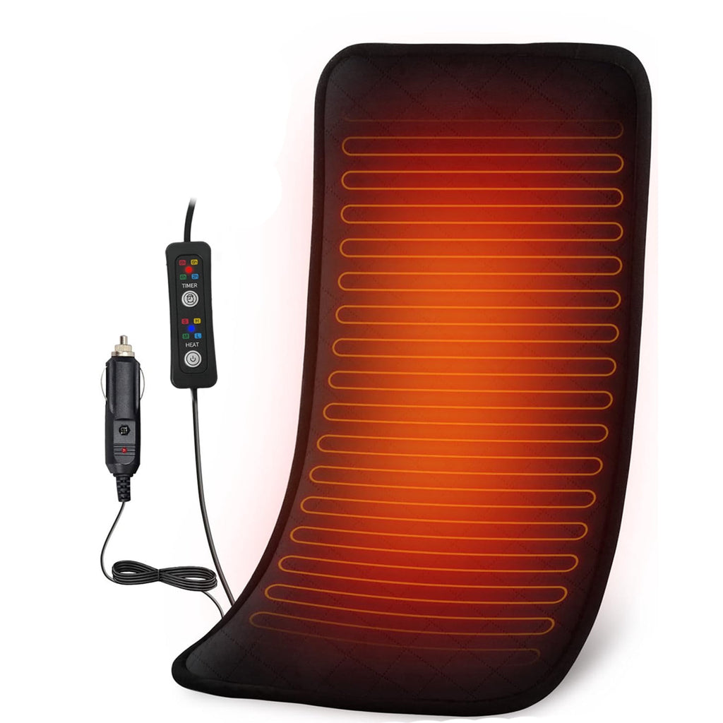Car Heated Blanket for Back Pain Relief 12V Car Electric Blanket with 4 Heat Setting 8 Auto-Off AB-Sided Portable Mini Travel Heated Blanket for Women and Men Christmas Gifts for Elderly People