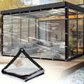 Clear Waterproof Tarps with Grommets 7x13FT with 1 Rolls Ropes Clear Vinyl Tarp Heavy Duty Anti Tear Outdoor Clear Plastic Tarp Clear PVC Covering for Patio Henhouse Porch Canopy Plant Garden Camping