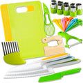 Kids Safe Knife Toys Set Toddler Kitchen Set for Real Cooking 39 PCS Toddler Montessori Kitchen Tool Toy for Girl Boy Age 2-10 Gifts for 2 3 4 5 6 7 8 9 10 Year Old Girl Boy Birthday Christmas