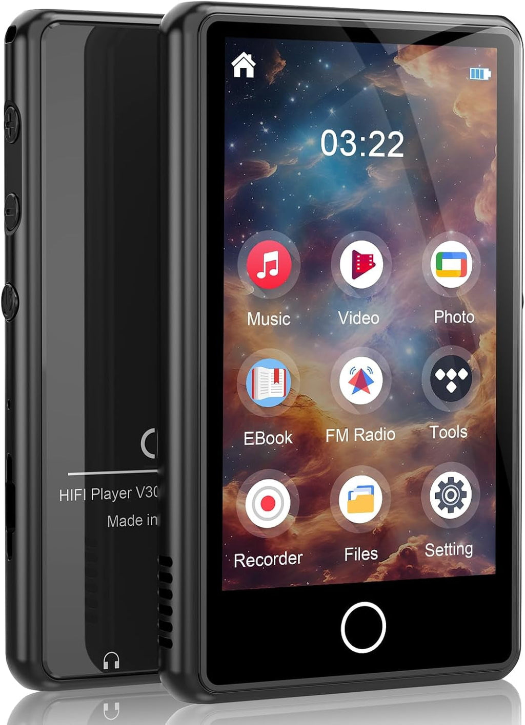 MUSICOZY 80GB MP3 Player with Bluetooth 3″Full Video Format Music Player Portable MP4 Media Player with Built-in Speaker FM Radio Video E-Book Recording for Students Sports. Expandable up to 512GB