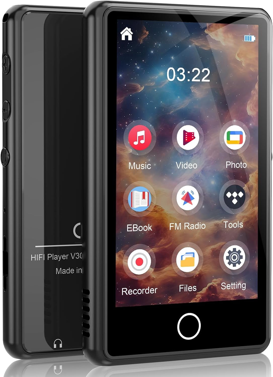 MUSICOZY 80GB MP3 Player with Bluetooth 3″Full Video Format Music Player Portable MP4 Media Player with Built-in Speaker FM Radio Video E-Book Recording for Students Sports. Expandable up to 512GB