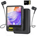 MUSICOZY MP3 Player with Bluetooth 64GB Music Player with Built-in HD Speaker Calendar Alarm Clock Touch Screen FM Radio Voice Recorder Hifi Sound E-Book function MP3 MP4 Player with Earphones