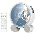 Portable Vertical CD Player with Bluetooth for Home with LCD Screen Wireless Audio CD Player with Remote Control Rechargeable Battery Built in HiFi Speakers Support Timed Music ON/Off FM USB SD