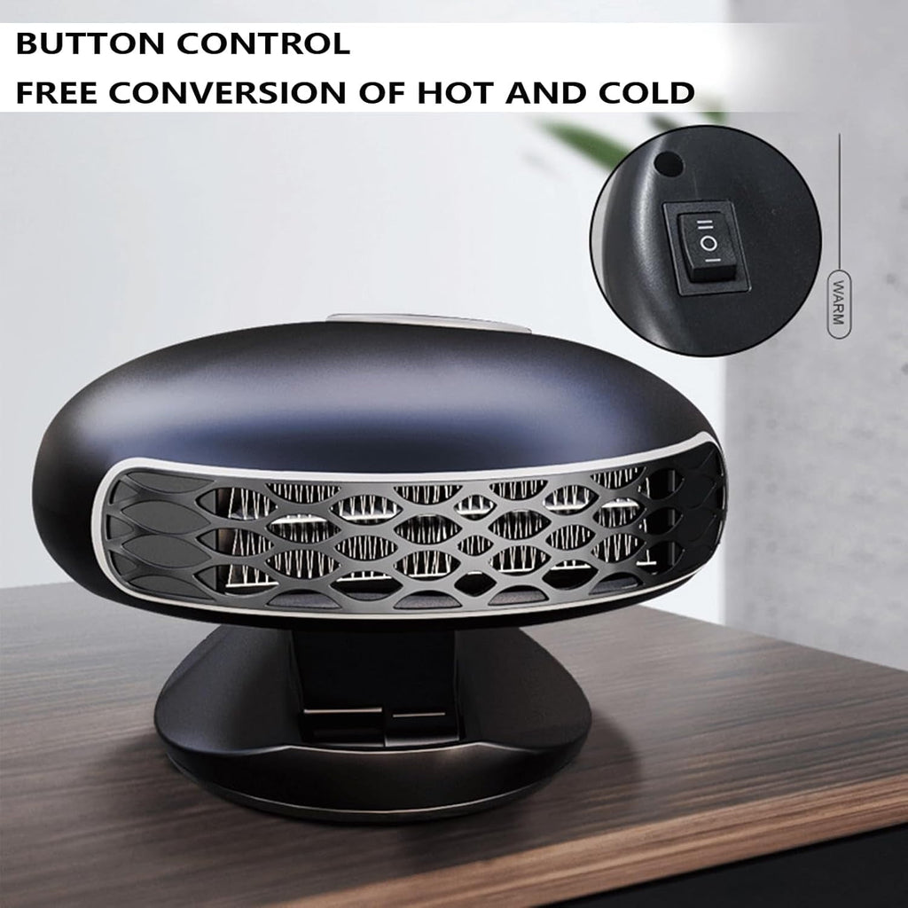 2 in1 Fast Heating and Cooling Car Heaters   Portable Car Heater 12v Car Heater and Defroster  Car Heater That Plugs into Cigarette Lighter 360°Degree Defroster with Rotatable Suction Holder