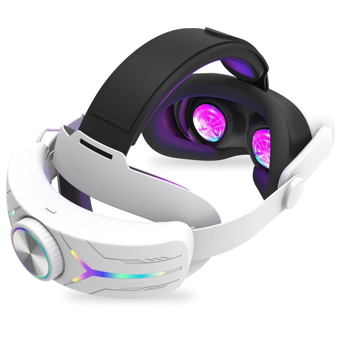 Head Strap Battery for Meta Quest 3S  12000mAh Replacement Rechargeable Headstrap for Oculus Quest  RGB Head Strap  Fast Charging Adjustable Battery Pack Headset Accessories Enhanced Comfort