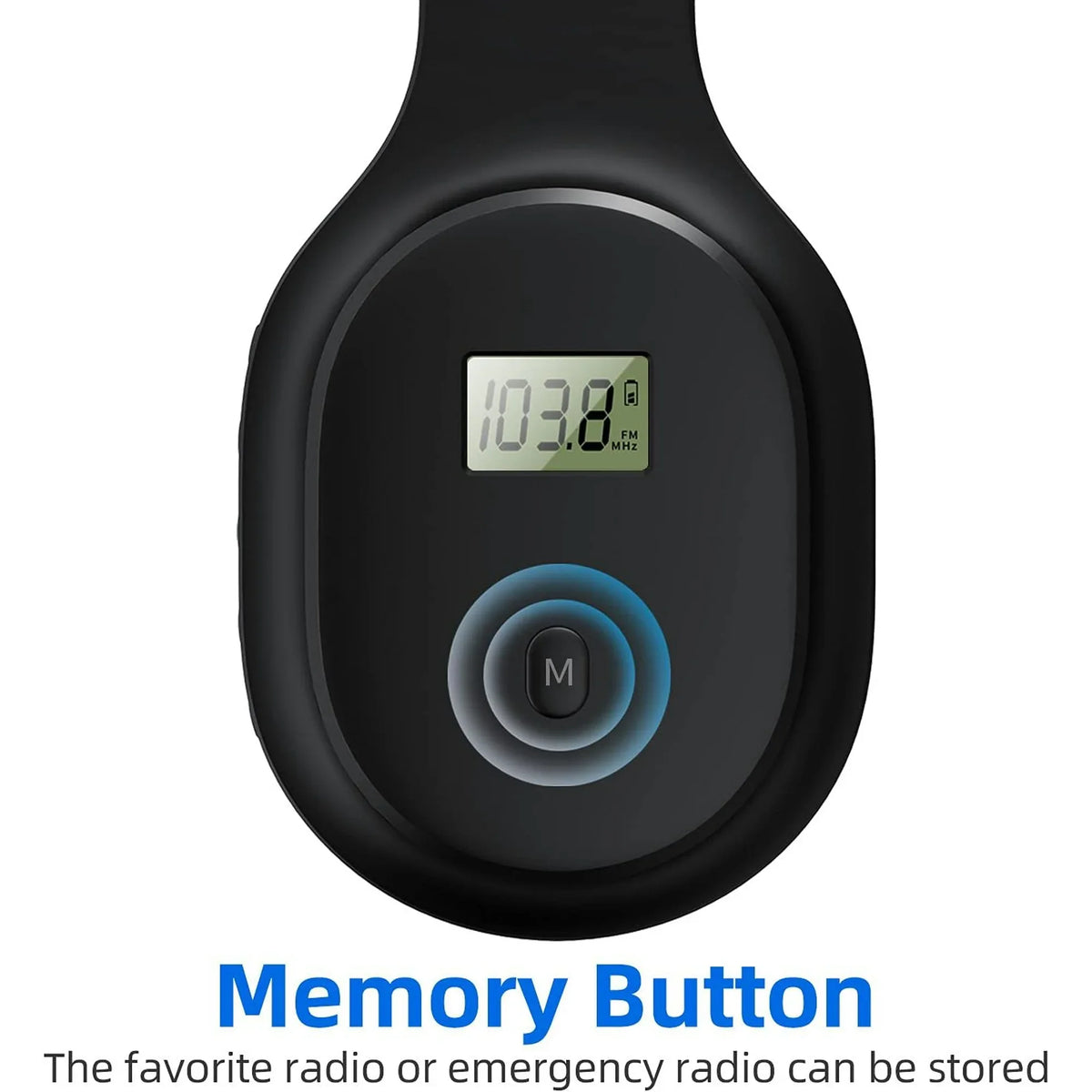 FM Radio Headphones with Bluetooth  Rechargeable Portable Headset with Built-in Microphone  Lightweight and Comfortable Ear Muffs for Jogging  Cycling