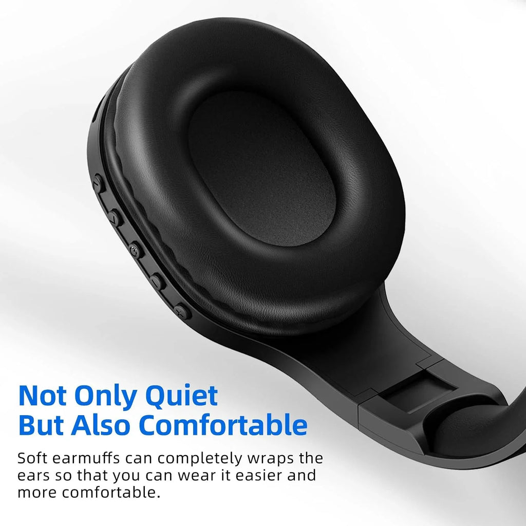 FM Radio Headphones with Bluetooth  Rechargeable Portable Headset with Built-in Microphone  Lightweight and Comfortable Ear Muffs for Jogging  Cycling