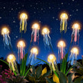 Solar Garden Lights Outdoor 2 Pack 12 LEDs Waterproof Solar Powered Jellyfish Lights Christmas Garden Decorative Lights for Outside Yard Pathway Lawn Warm White Decorations - Unique Gifts for Holiday