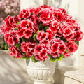 XEAZON Artificial Fake Flowers for Outdoors Decoration 6 Bundles Silk Geraniums Flower UV Resistant Look Real Faux Plants for Spring Summer Garden Porch Patio Window Box Balcony Planters Home Decor