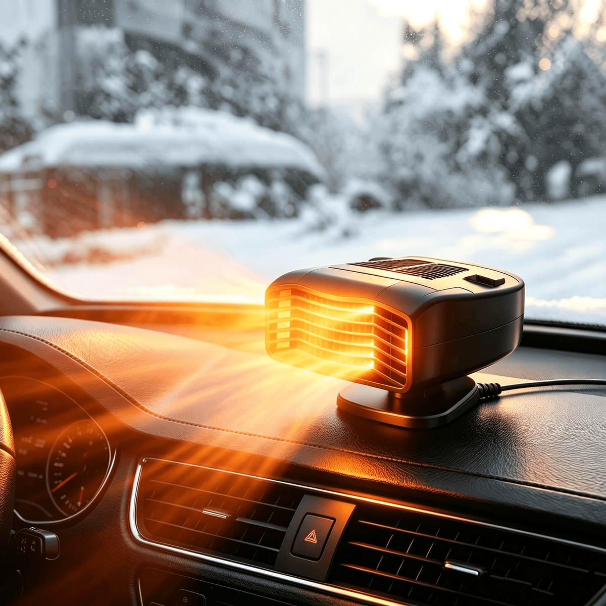 Portable Car Heater 2 in 1 Fast Heating Cooling Auto Fan 12V/140W Windshield Defogger Window Defroster 360 Degree Rotation Automobile Defogger Fan Car Heater Cigarette Lighter Plugs for Car Trucks