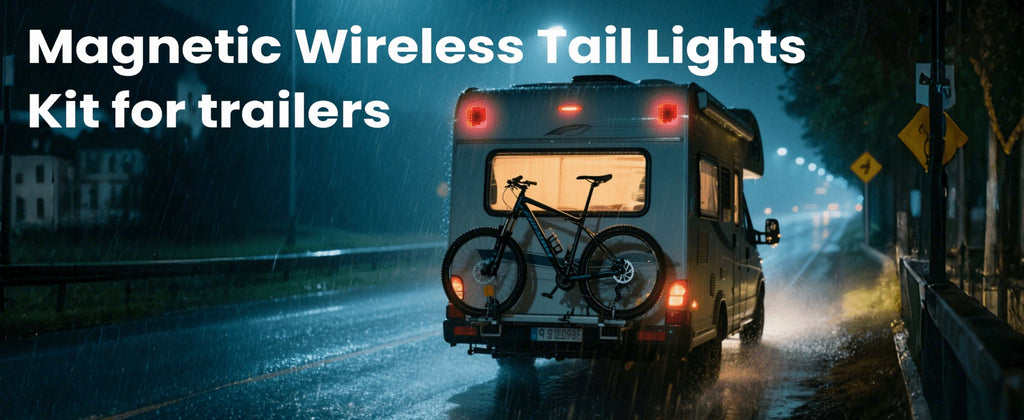 2-Pack Wireless Magnetic LED Trailer Light Set Ip67 Waterproof Wireless Trailer Lights Kit Portable for Pickup Trucks SUVs Boats RVs and More
