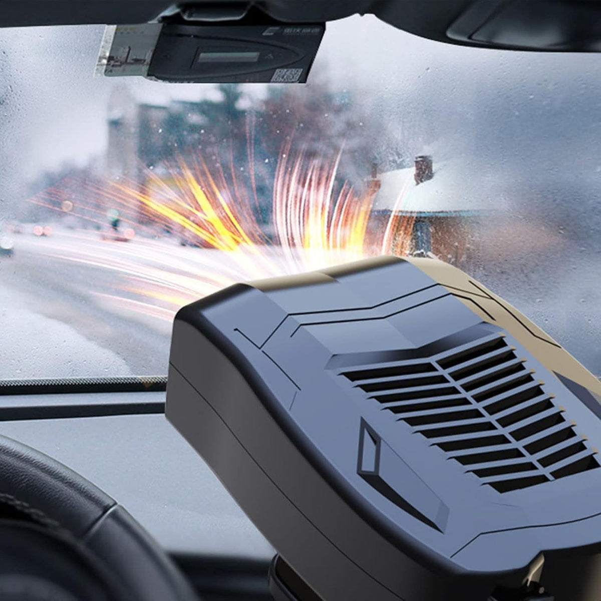 Portable Car Heater 2 in 1 Fast Heating Cooling Auto Fan 12V/140W Windshield Defogger Window Defroster 360 Degree Rotation Automobile Defogger Fan Car Heater Cigarette Lighter Plugs for Car Trucks
