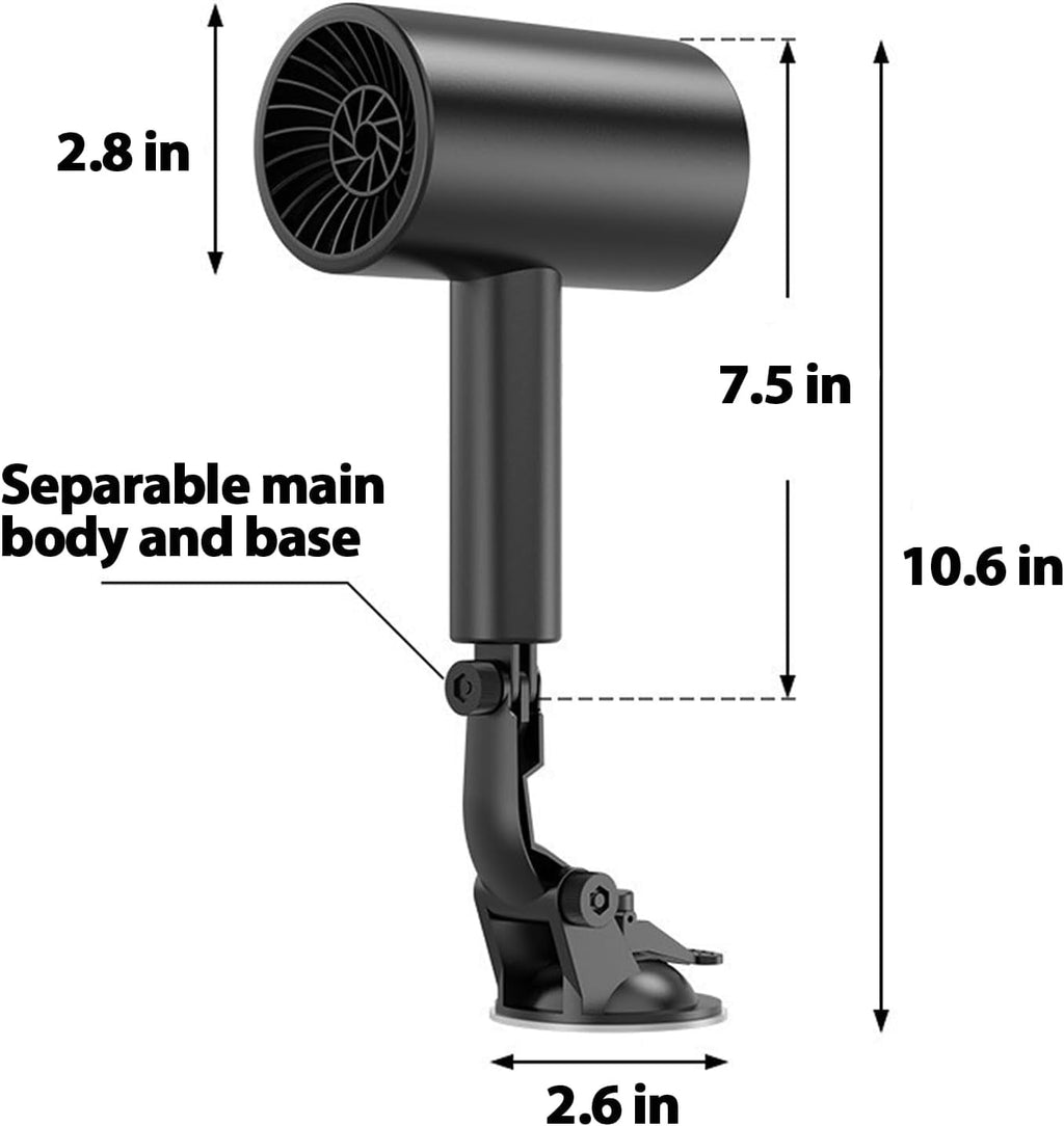 Car Heater Portable Fast Heating & Cooling Car Fan 12V 150W Heating Windshield Defogger Vehicle Demister Can handhold Split-Type Heater Car Defroster Windshield wIth Rotate with Cigarette Lighter
