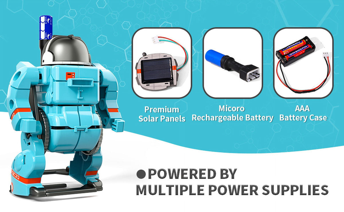 MUSICOZY 6-in-1 Building Science STEM Kits，STEM Projects for Kids Ages 8-12 12-16 Solar Robot Kit Space Toys Birthday Gifts for 8 9 10 11 12 13 14 15 16 Year Old Boys Girls